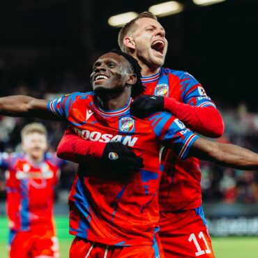 Ghanaian forward Prince Adu Kwabena scored for Viktoria Plzen in the Europa League