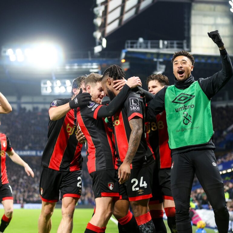 Antoine Semenyo scored for Bournemouth against Chelsea