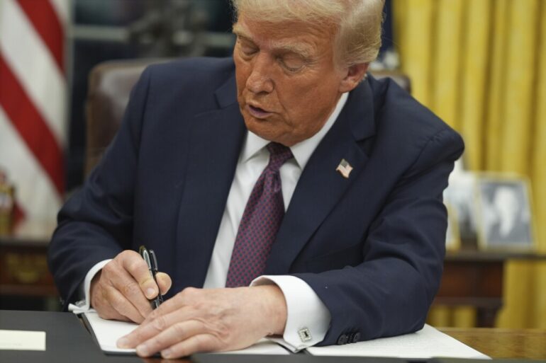 US President Donald Trump has signed an executive order to end birthright citizenship [AP Photo / Evan Vucci]