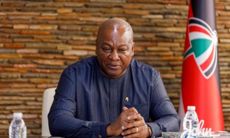 John Mahama is the 6th President of the fourth republic of Ghana