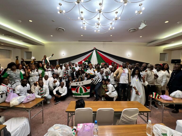 The NDC held a victory party in Japan