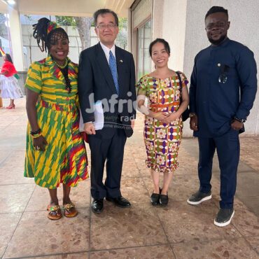 Akosua Agyapong performed to the delight of Japanese workers at the Japan Embassy in Accra