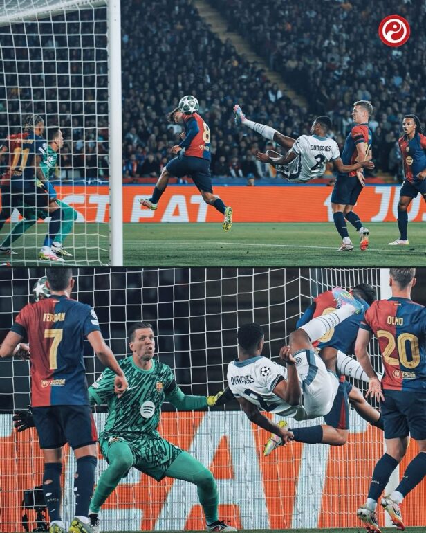 Denzel Dumfries impressed for Inter Milan against Barcelona