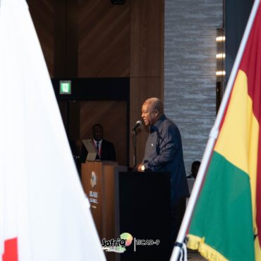 Ghana President John Mahama speaking at the 2025 TICAD 9 in Yokohama on Wednesday, August 20, 2025