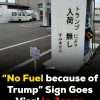 Japanese gas station goes viral after blaming US President Trump over fuel shortage
